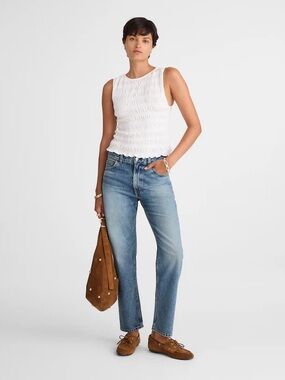 Madewell Straight-Leg Jeans in Medium Blue Wash